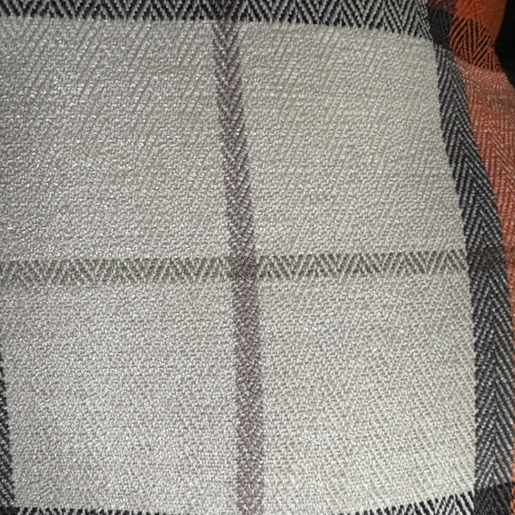 Set of Two (2) Handmade 16" Ultra Soft Cotton Orange Plaid Pillows - Picture 10 of 10